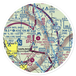 Farm Services Inc Airport (XS64) VFR Sectional Sticker (20 mile)