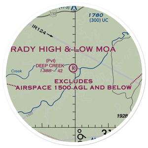 Deep Creek Ranch Airport (XS61) VFR Sectional Sticker (20 mile)