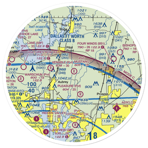 Mustang Community Airfield (XS60) VFR Sectional Sticker (30 mile)