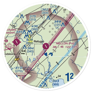 Mellon Ranch Airport (XS59) VFR Sectional Sticker (20 mile)
