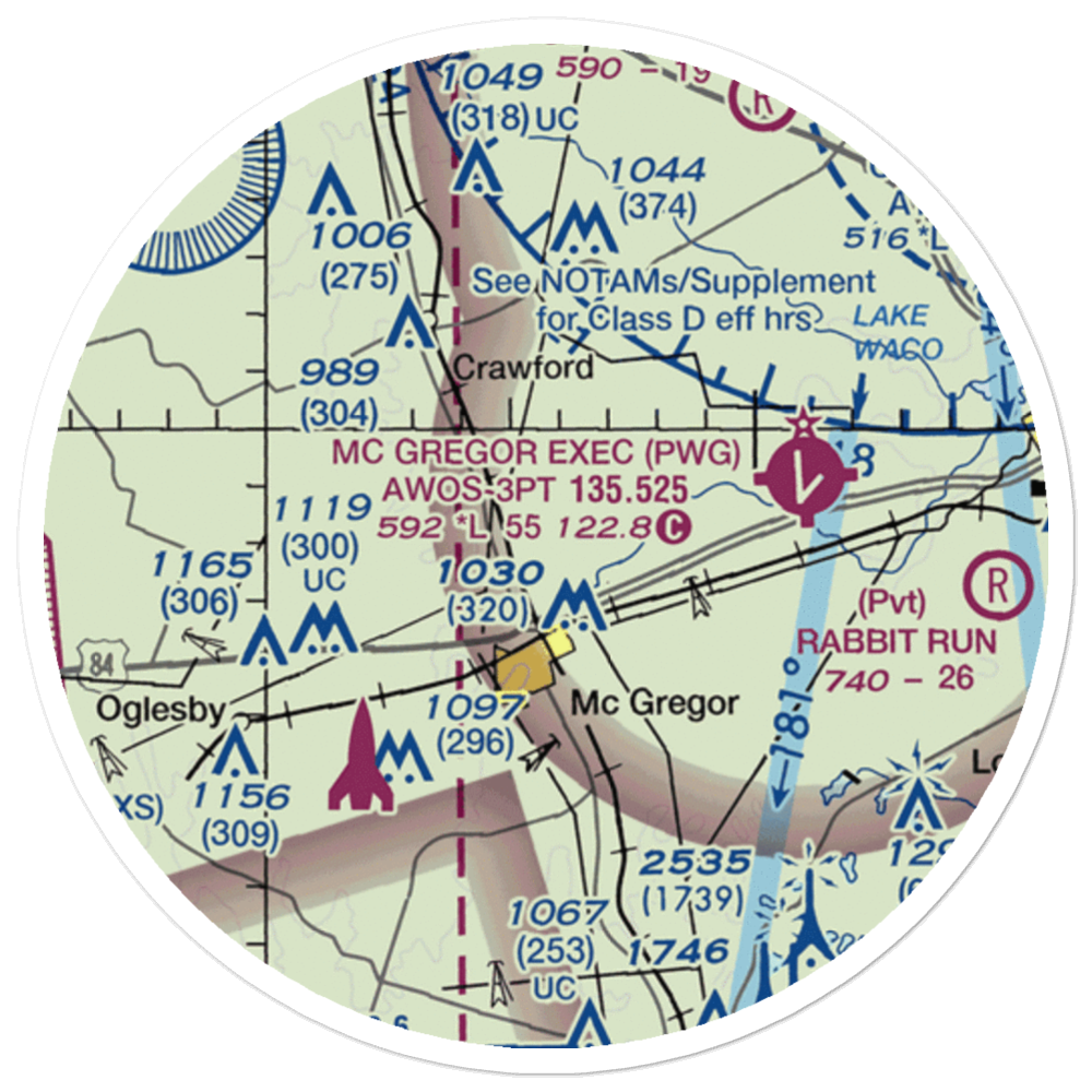 Havelka Haven Airport (XS57) VFR Sectional Sticker (20 mile) 