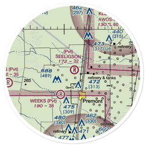 Seeligson Ranch Airport (XS51) VFR Sectional Sticker (20 mile)