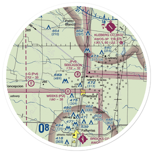 Seeligson Ranch Airport (XS51) VFR Sectional Sticker (30 mile)
