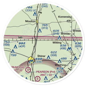 Dean Ranch Airport (XS49) VFR Sectional Sticker (20 mile)