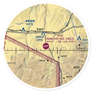 Rancho Del Cielo Airport (XS44) VFR Sectional Sticker (20 mile)