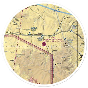 Rancho Del Cielo Airport (XS44) VFR Sectional Sticker (30 mile)