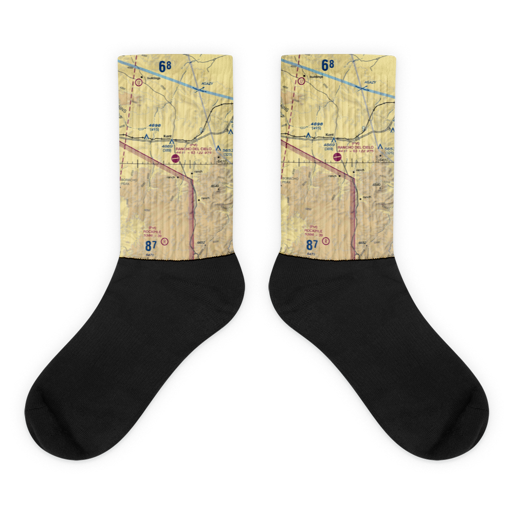 Rancho Del Cielo Airport (XS44) VFR Sectional Socks 