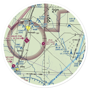 Jay Kay Ranch Airport (XS40) VFR Sectional Sticker (30 mile)