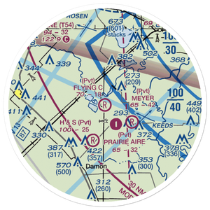 Flying C Ranch Airport (XS25) VFR Sectional Sticker (20 mile)