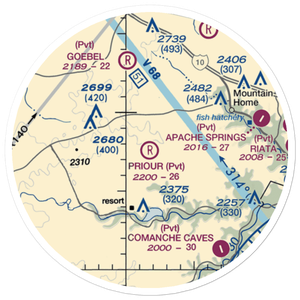 Priour Ranch Airport (XS23) VFR Sectional Sticker (20 mile)