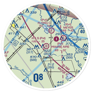 H & S Airfield (XS21) VFR Sectional Sticker (20 mile)