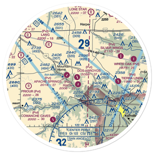 Dos Arroyos Ranch Airport (XS20) VFR Sectional Sticker (30 mile)