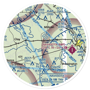 Tom J Moore Farm Airport (XS18) VFR Sectional Sticker (20 mile)