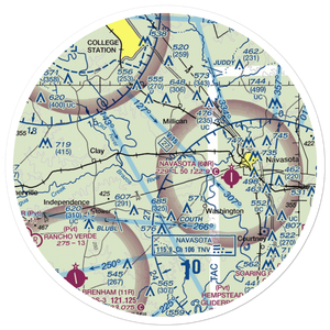 Tom J Moore Farm Airport (XS18) VFR Sectional Sticker (30 mile)