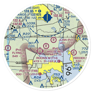 Weese International Airport (XS14) VFR Sectional Sticker (20 mile)