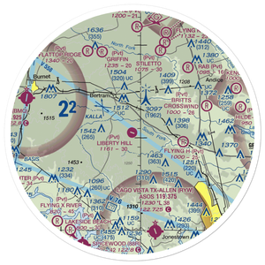 C F C Aviation Ranch Airport (XS12) VFR Sectional Sticker (30 mile)