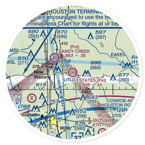 Estates Airpark (XS09) VFR Sectional Sticker (20 mile)