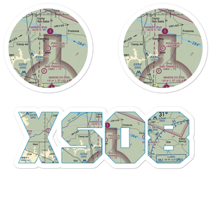 Polk Ranch Airport (XS08) VFR Sectional Sticker Pack