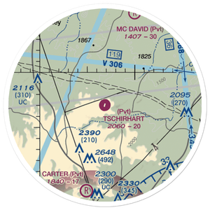 Tschirhart Ranch Airport (XS01) VFR Sectional Sticker (20 mile)