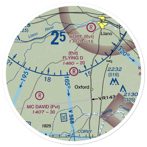 Flying D Airport (XS00) VFR Sectional Sticker (20 mile)