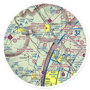 Flat Bush Airport (XA99) VFR Sectional Sticker (30 mile)
