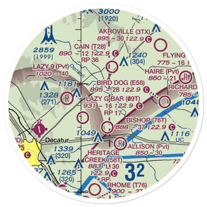 Jbj Ranch Airport (XA98) VFR Sectional Sticker (20 mile)