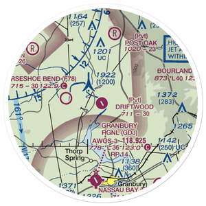 Driftwood Ranch Airport (XA86) VFR Sectional Sticker (20 mile)