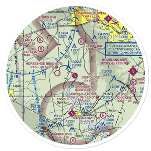 Driftwood Ranch Airport (XA86) VFR Sectional Sticker (30 mile)