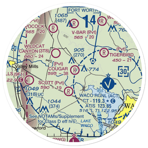Cougar Landing Airport (XA85) VFR Sectional Sticker (20 mile)