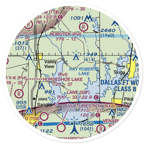 Melody Ranch Airport (XA78) VFR Sectional Sticker (20 mile)