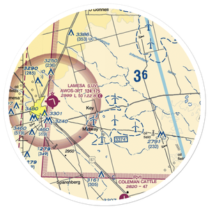 Benny White Flying Airport (XA77) VFR Sectional Sticker (30 mile)