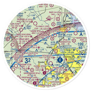 Stocker Airport (XA72) VFR Sectional Sticker (30 mile)
