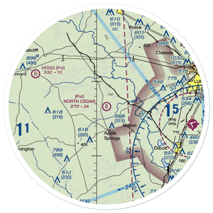 North Cedar Airport (XA71) VFR Sectional Sticker (30 mile)