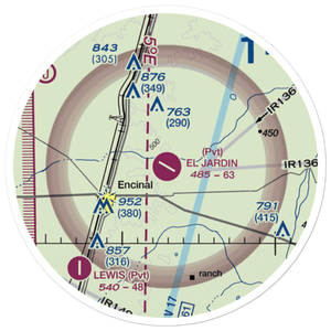 El Jardin Ranch Airport (XA66) VFR Sectional Sticker (20 mile)