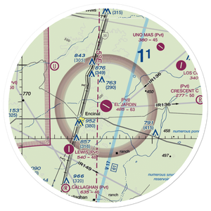 El Jardin Ranch Airport (XA66) VFR Sectional Sticker (30 mile)
