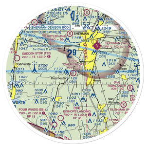TxAeroSport Aerodrome (6TS3) VFR Sectional Sticker (30 mile)