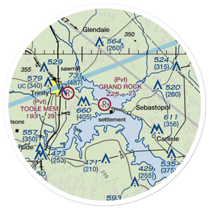 Ehni Airport (XA52) VFR Sectional Sticker (20 mile)