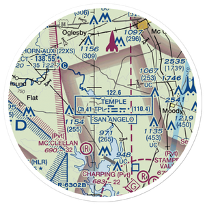Tick Hill Airfield (XA47) VFR Sectional Sticker (20 mile)