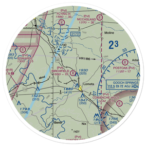 Birchfield Ranch Airport (XA44) VFR Sectional Sticker (30 mile)