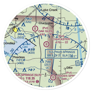 Chuckster Airport (XA17) VFR Sectional Sticker (20 mile)