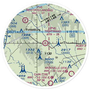 Tightwaad Air Ranch Airport (XA16) VFR Sectional Sticker (20 mile)