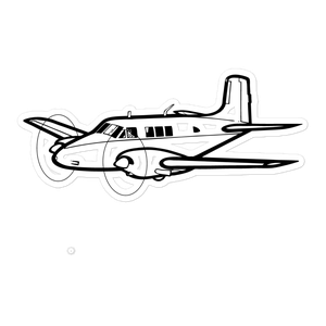 Beechcraft Queen Air Icon Sticker
