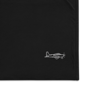 Grumman American Tiger Port Authority Embroidered Premium Sherpa Blanket