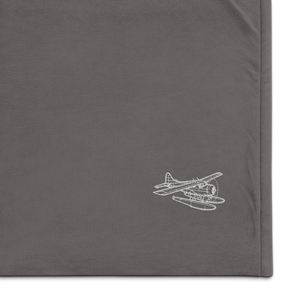 De Havilland Beaver on Floats Port Authority Embroidered Premium Sherpa Blanket