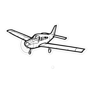 Piper Warrior III Flight Icon Sticker