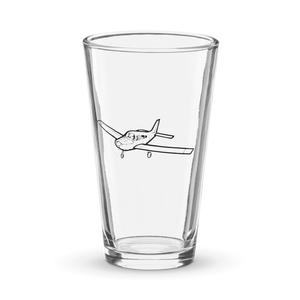Piper Warrior III Flight Icon  Shaker Pint Glass