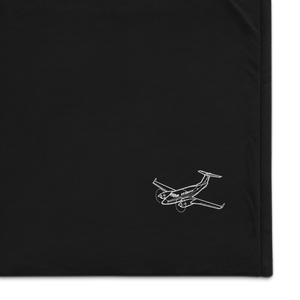 Beechcraft King Air 300 Luxury Port Authority Embroidered Premium Sherpa Blanket