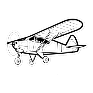 Piper Tri-Pacer: Aviation Icon 2 Sticker