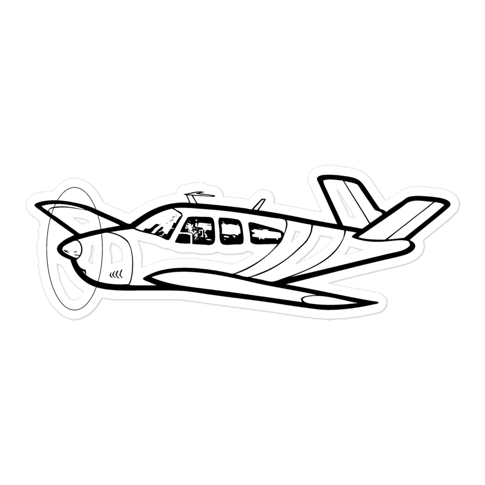 Beechcraft A35 Bonanza Icon Sticker - Beechcraft at Aeroswag