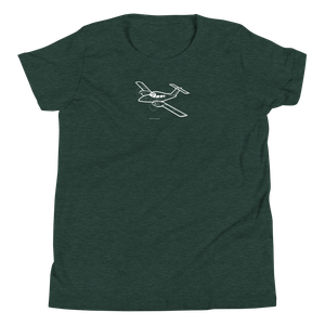 Beechcraft Duchess Light Aircraft Youth T-Shirt
